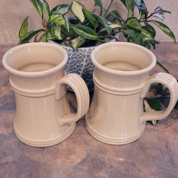 ALEXANDER KEITH'S Vintage Canadian Stein/Tankard, Light Brown Glaze, Set of 2 - Picture 2 of 9